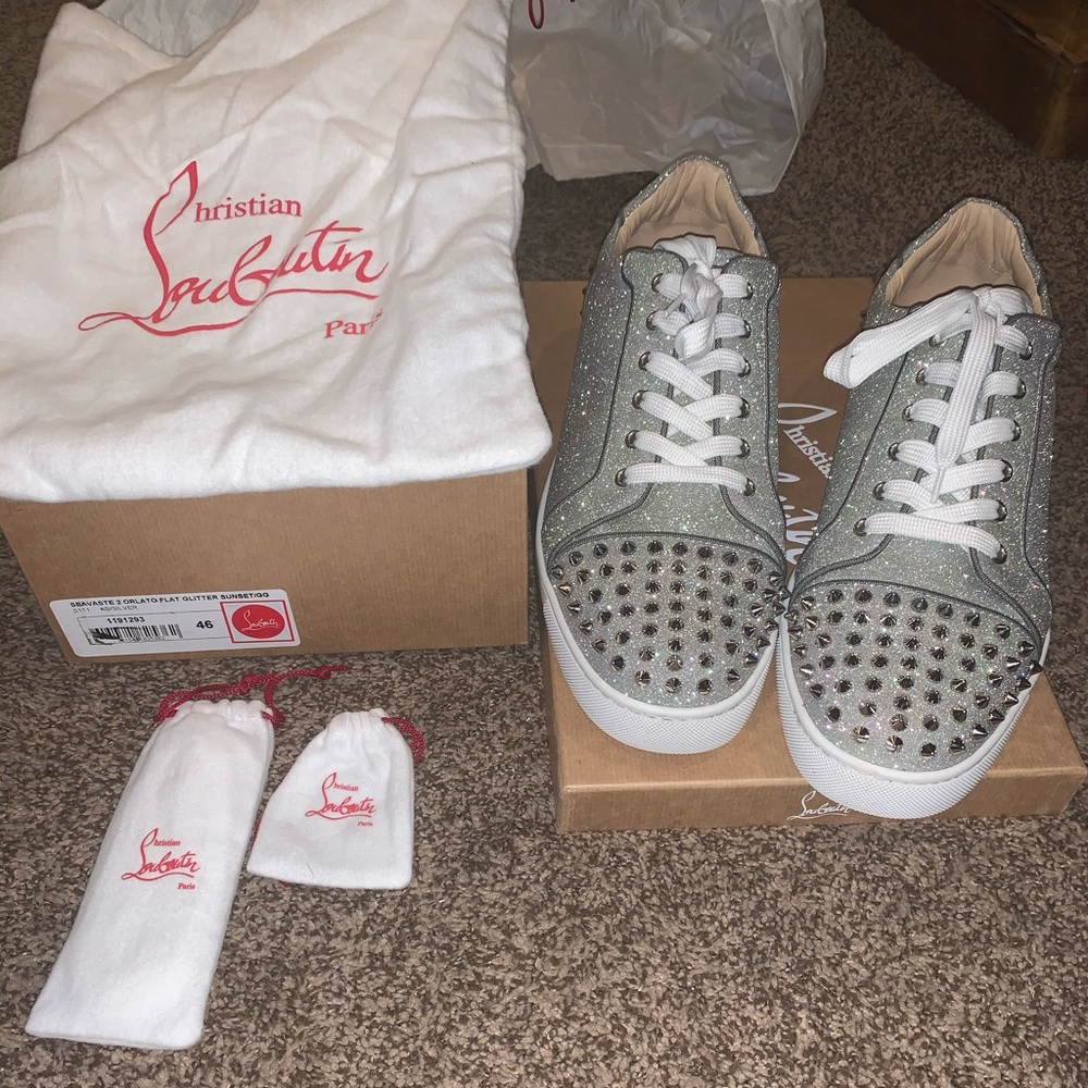 Christian Louboutin Sevaste 2 Orlato Flat Glitter